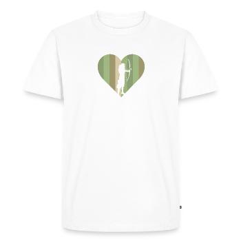Arc Arc Longbow Tir à l’arc - T-shirt Premium bio Homme - blanc - Devant - Nico (187cm)