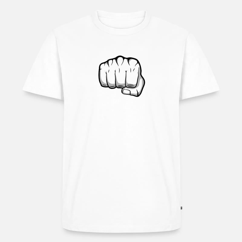Faust - Männer Premium Bio T-Shirt - Weiß