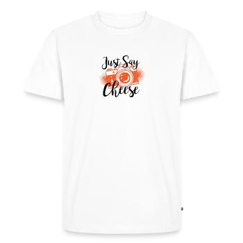Photographie Photographe Photographe Appareil photo - T-shirt Premium bio Homme - blanc - Devant - Nico (187cm)