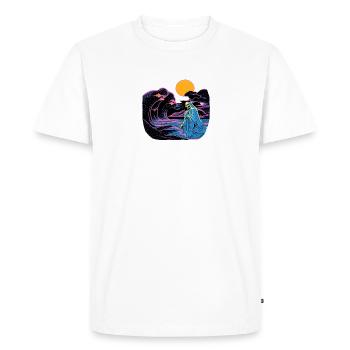 une promenade sur la rive de Mare Tranquillitatis - T-shirt Premium bio Homme - blanc - Devant - Nico (187cm)