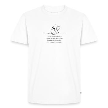 Bourdon - T-shirt Premium bio Homme - blanc - Devant - Nico (187cm)