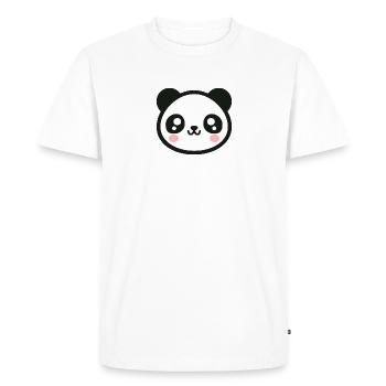 Visage de panda chibi aimant : adorable et mignon - T-shirt Premium bio Homme - blanc - Devant - Nico (187cm)