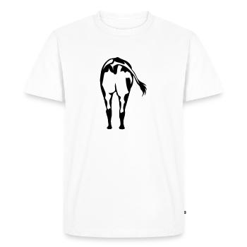 cul vache cow ass 8 - T-shirt Premium bio Homme - blanc - Devant - Nico (187cm)