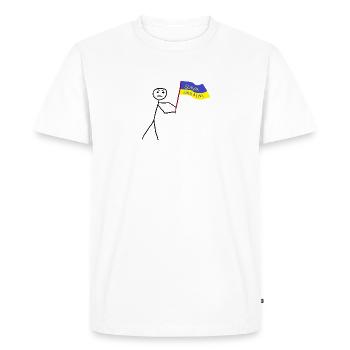 Ukrainian - Men's Premium Organic T-Shirt - white - Front - Nico (187cm)