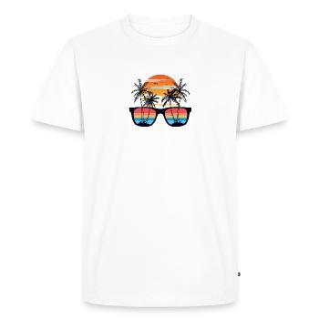 Cool Sunglasses California Sun Glasses Palms - Men's Premium Organic T-Shirt - white - Front - Nico (187cm)