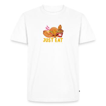 Cheat Day Burrito Burger Restauration rapide Pizza - T-shirt Premium bio Homme - blanc - Devant - Nico (187cm)