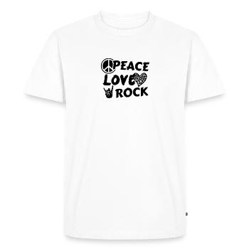 Paix Amour Paix Symbole pour l’Amour Paix - T-shirt Premium bio Homme - blanc - Devant - Nico (187cm)