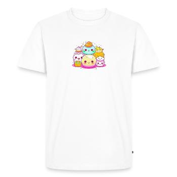 Friandises sucrées de Noël - T-shirt Premium bio Homme - blanc - Devant - Nico (187cm)