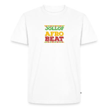 Ghana Ghanaian Flag Jollof Afro Beat I Gift - Men's Premium Organic T-Shirt - white - Front - Nico (187cm)
