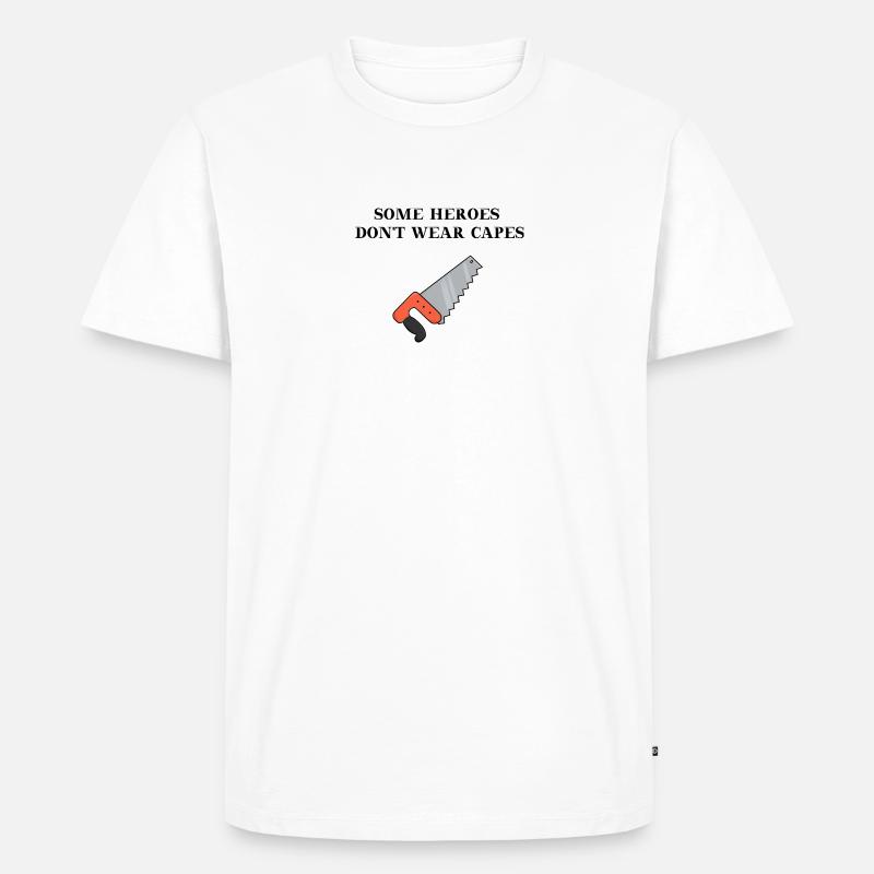 Handwerker Held Superheld Geschenkidee lustig - Männer Premium Bio T-Shirt - Weiß