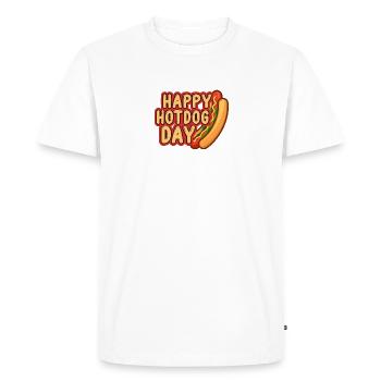 Cheat Day Burrito Burger Restauration rapide Pizza - T-shirt Premium bio Homme - blanc - Devant - Nico (187cm)