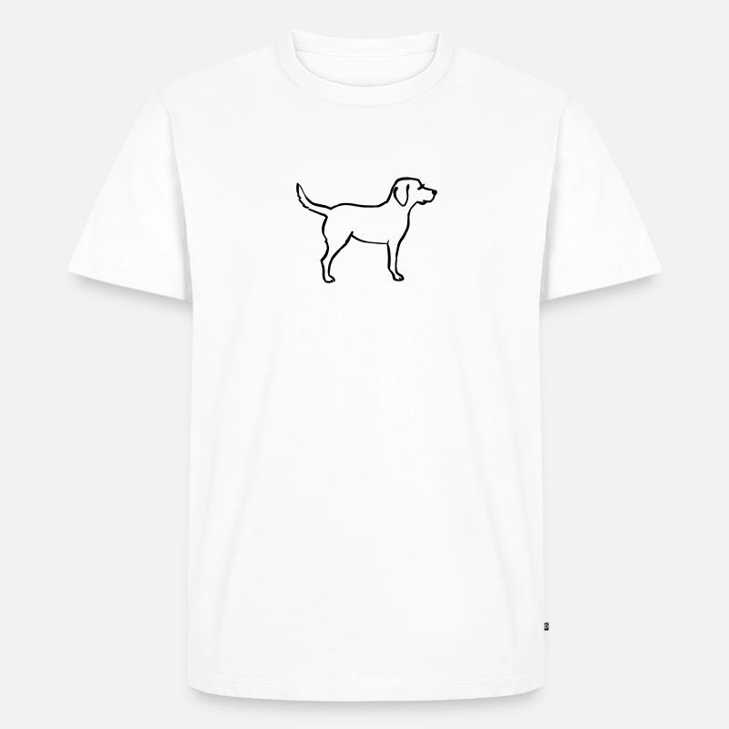 Labrador - Männer Premium Bio T-Shirt - Weiß