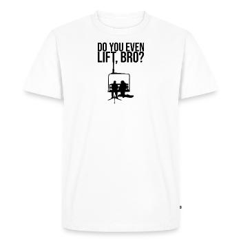 Do you even lift - ski - Men's Premium Organic T-Shirt - white - Front - Nico (187cm)