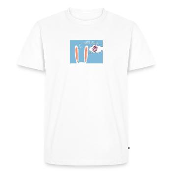 Pâques joyeuses - Lapins de Pâques cielfahappyeaster - T-shirt Premium bio Homme - blanc - Devant - Nico (187cm)