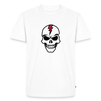 death head skull eclair dead haed - Men's Premium Organic T-Shirt - white - Front - Nico (187cm)