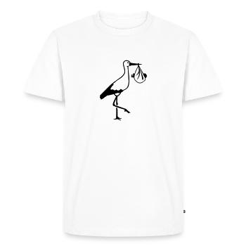 Cigogne - T-shirt Premium bio Homme - blanc - Devant - Nico (187cm)
