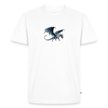 Flying Dragon - Men's Premium Organic T-Shirt - white - Front - Nico (187cm)