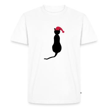 Christmas - Cat - Men's Premium Organic T-Shirt - white - Front - Nico (187cm)