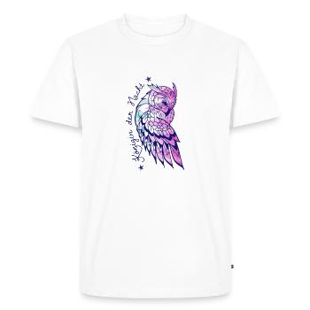 Owl Night - Men's Premium Organic T-Shirt - white - Front - Nico (187cm)