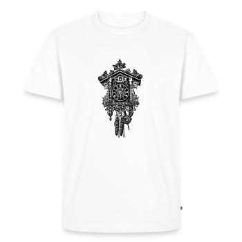 Coucou Dessin Tatouage cadeau - T-shirt Premium bio Homme - blanc - Devant - Nico (187cm)