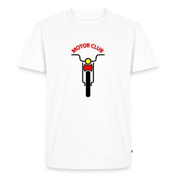 Motor club tricolor - T-shirt Premium bio Homme - blanc - Devant - Nico (187cm)