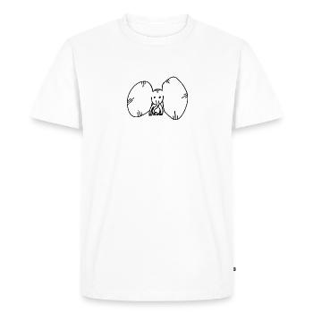 Funny Elephant Giant Ears Comic - Men's Premium Organic T-Shirt - white - Front - Nico (187cm)