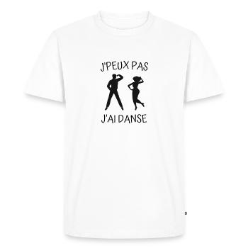 J'peux pas j'ai danse - T-shirt Premium bio Homme - blanc - Devant - Nico (187cm)