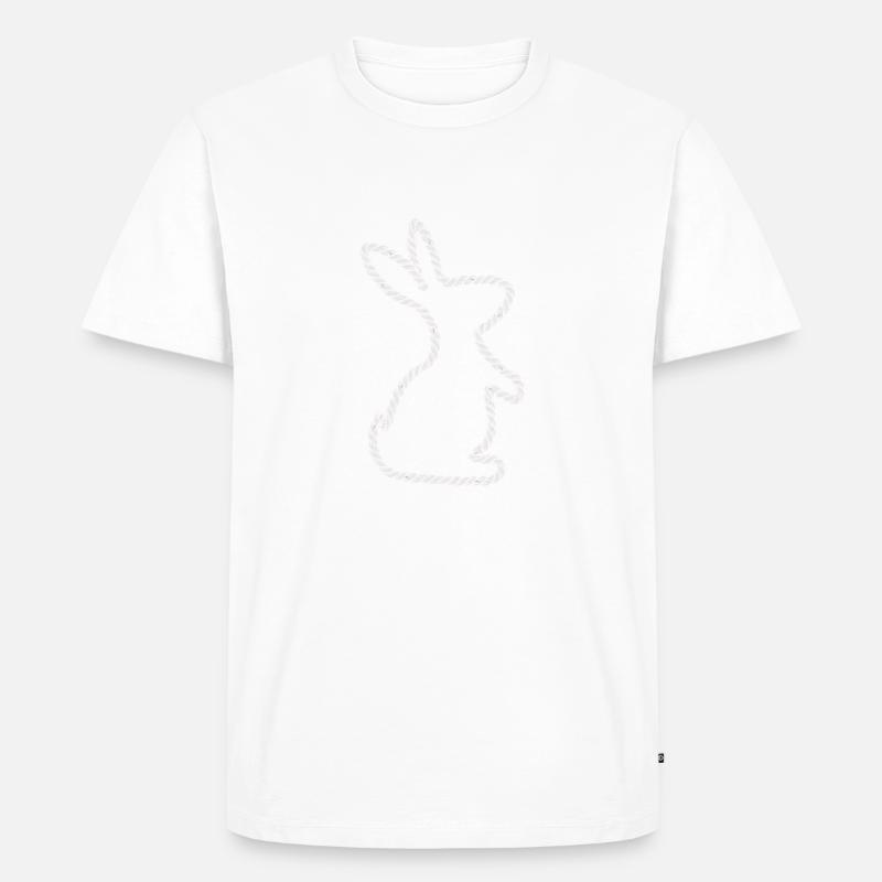 Bunny white - Männer Premium Bio T-Shirt - Weiß