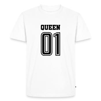 Queen 01 - T-shirt Premium bio Homme - blanc - Devant - Nico (187cm)