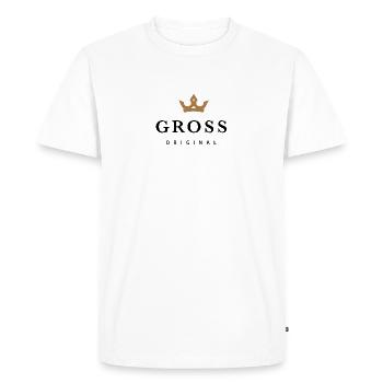 Large - Men's Premium Organic T-Shirt - white - Front - Nico (187cm)