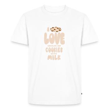 Biscuits au chocolat et au lait - T-shirt Premium bio Homme - blanc - Devant - Nico (187cm)