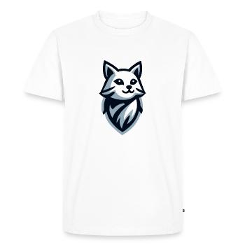 Kitten: illustration of a little fluffy - Men's Premium Organic T-Shirt - white - Front - Nico (187cm)