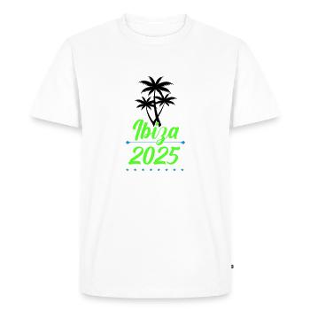 Ibiza 2025 - Men's Premium Organic T-Shirt - white - Front - Nico (187cm)