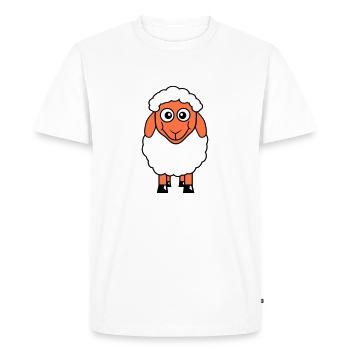 Sheep Baby Stands Cute Cute Lamb Child Cool Comic - Men's Premium Organic T-Shirt - white - Front - Nico (187cm)