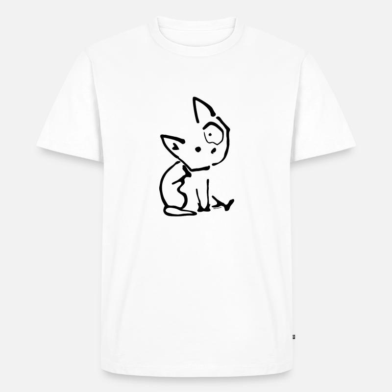 Fuchs - Männer Premium Bio T-Shirt - Weiß
