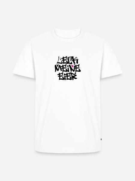 Leck Eier BLACK - Männer Premium Bio T-Shirt - Weiß