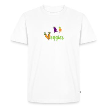 I will be with vegetable farms, vegetarian vegan - Men's Premium Organic T-Shirt - white - Front - Nico (187cm)