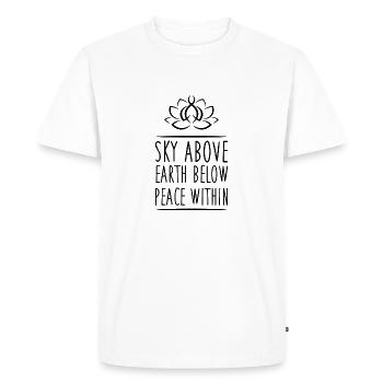 Cool Yoga Dire Cadeau Yogi - T-shirt Premium bio Homme - blanc - Devant - Nico (187cm)