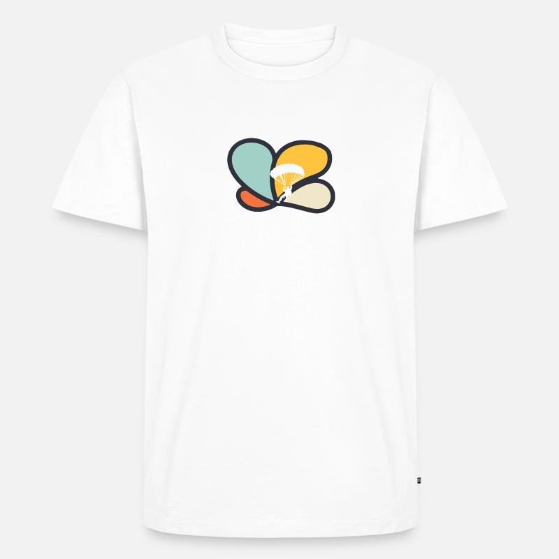 Paragliding Luft Fallschirm - Männer Premium Bio T-Shirt - Weiß