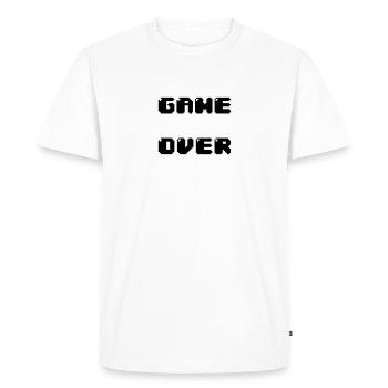 game over - T-shirt Premium bio Homme - blanc - Devant - Nico (187cm)