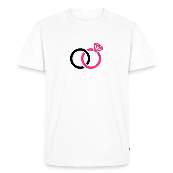 Bagues - T-shirt Premium bio Homme - blanc - Devant - Nico (187cm)