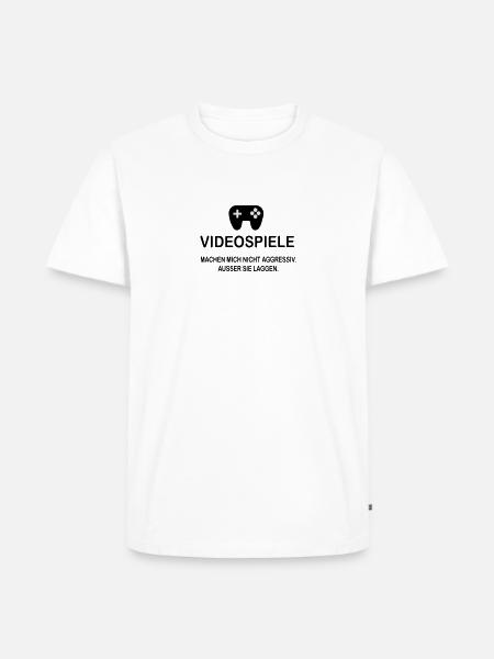 Videospiele - Männer Premium Bio T-Shirt - Weiß