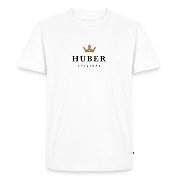 Huber - T-shirt Premium bio Homme - blanc - Devant - Nico (187cm)