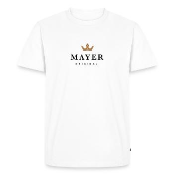 Mayer - T-shirt Premium bio Homme - blanc - Devant - Nico (187cm)