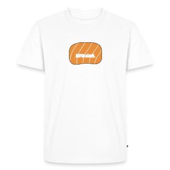 Railway Steam locomotive Railway - Men's Premium Organic T-Shirt - white - Front - Nico (187cm)