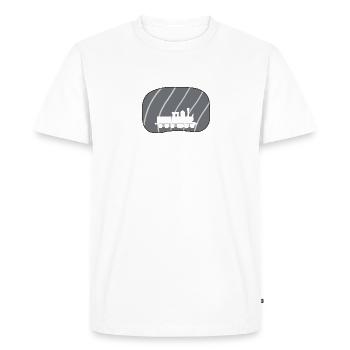 Steam locomotive rails - Men's Premium Organic T-Shirt - white - Front - Nico (187cm)