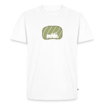 Railroad Rails - Men's Premium Organic T-Shirt - white - Front - Nico (187cm)