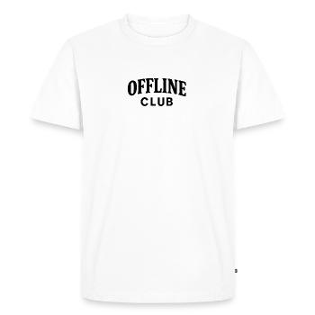 Offline Club – Chemise minimaliste pour - T-shirt Premium bio Homme - blanc - Devant - Nico (187cm)