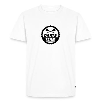 Darts Team - Men's Premium Organic T-Shirt - white - Front - Nico (187cm)