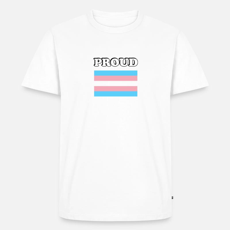 Trans Pride Transpride Flagge - Männer Premium Bio T-Shirt - Weiß